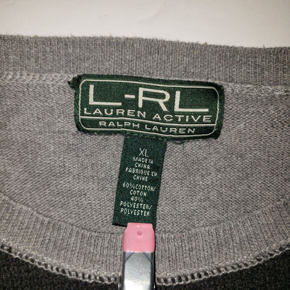 LRL Lauren Active Gray Thermal Sweater Womens Size XL - Picture 4 of 7